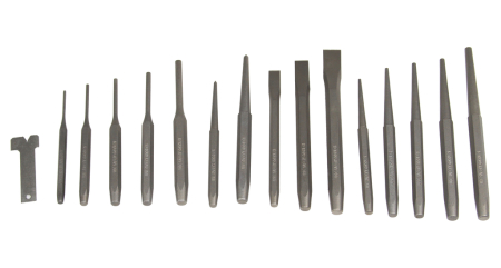 Set dalti poansoane si dornuri CrV 28 piese pentru metal  (M57482) [2]