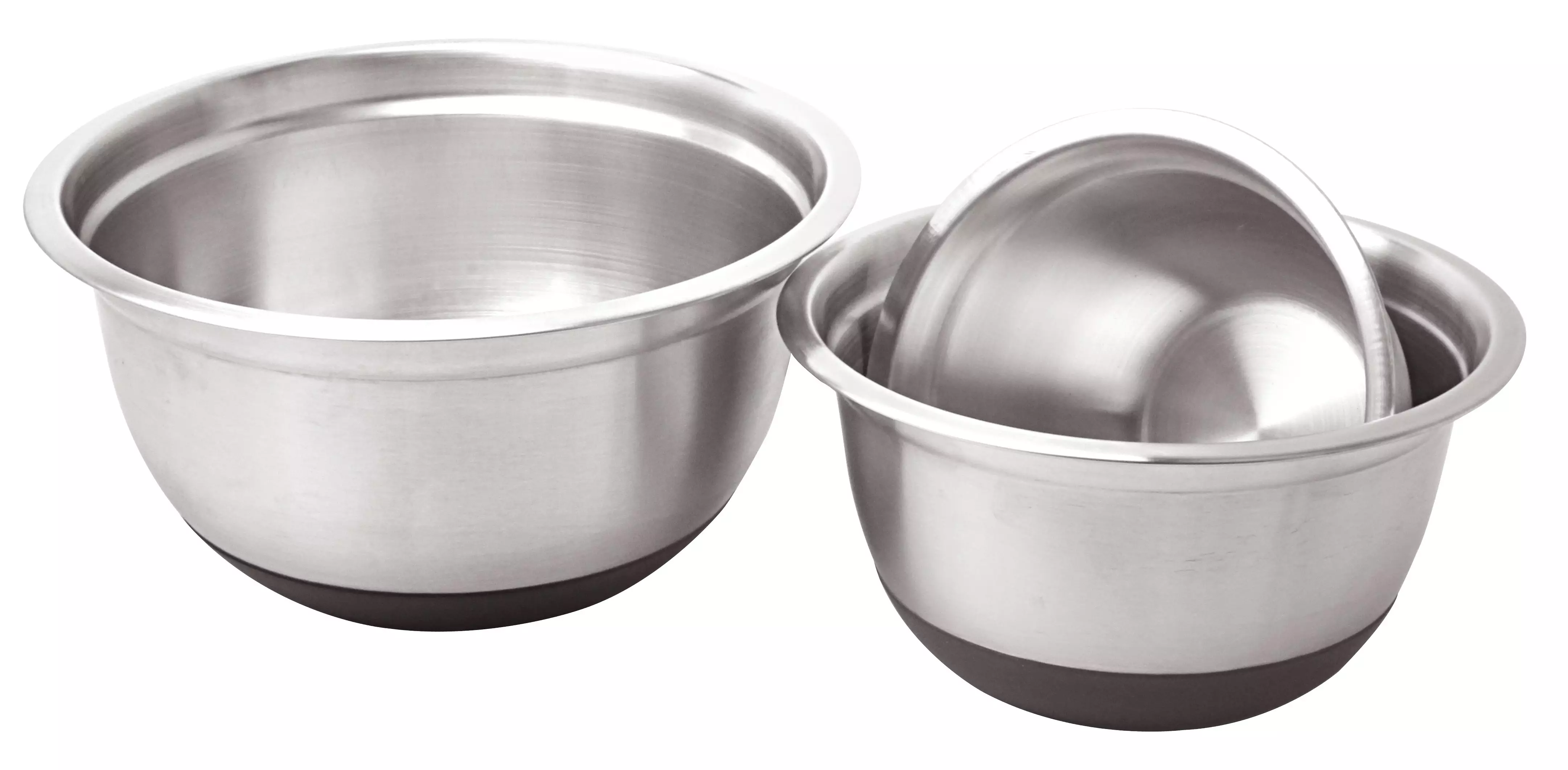 Set de boluri din otel inoxidabil, 3 piese, capacitati 1.6 l, 3 l, 5 l  (KB-7388) [2]