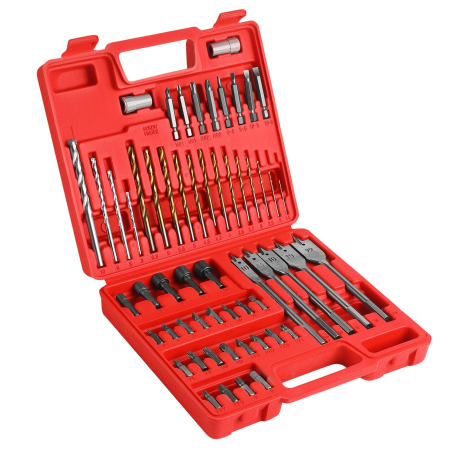 Produse noi (necategorizate) - Set de burghie, biti, chei tubulare 57 piese (KD11272)