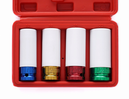 Set de chei tubulare impact 12 4 piese 17 19 21 22 mm din teflon (KD10523) [5]