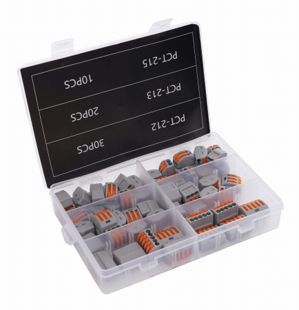 Conectori rapizi pentru fir sarma 60piese terminale cu clips (KD10496) [2]