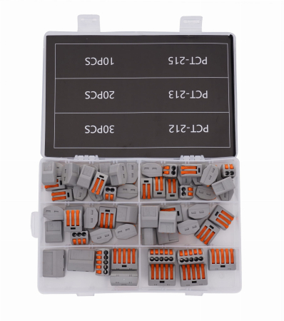 Altele - Conectori rapizi pentru fir sarma 60piese terminale cu clips (KD10496)