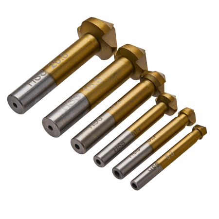 Set de freze conice 6 buc pentru lemn 6.3-20.5mm (KD983) [2]