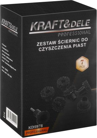 Set discuri abrazive pentru curatare butuc roata 7 piese cu adaptor (KD5978) [12]