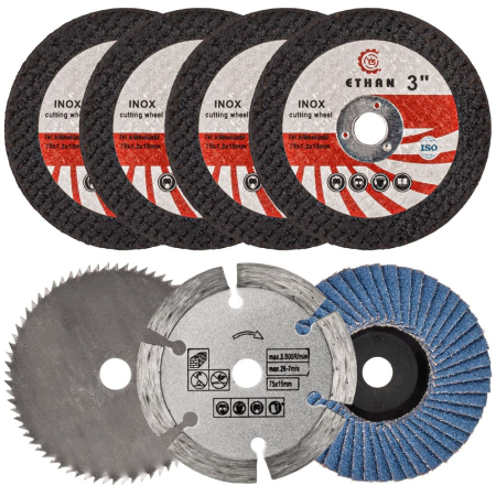 Scule electrice - Set discuri pentru lemn, metal, caramida, beton, 75mm x 10mm (RTSZK0134-ZTA)