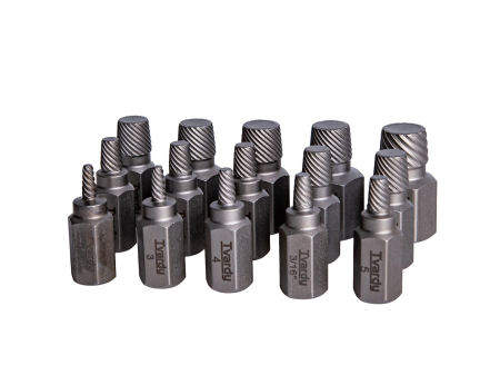 Set extractoare suruburi rupte 15 piese CrMo cu cap hexagonal (T00065) [5]
