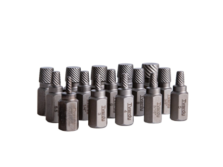Set extractoare suruburi rupte 15 piese CrMo cu cap hexagonal (T00065) [6]