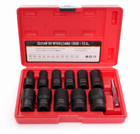 Set extractor 10-27mm suruburi piulite rotunjite deteriorate rupte (KD11792) [4]