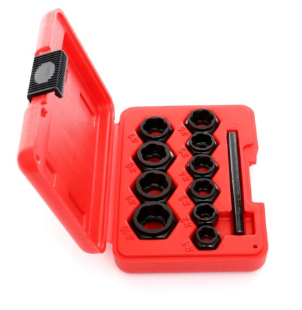 Set extractor 9-19mm suruburi piulite rotunjite deteriorate rupte 10 piese (KD10269) [2]