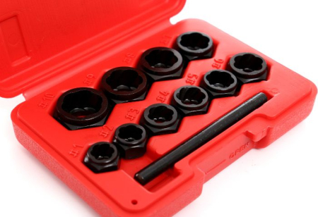 Set extractor 9-19mm suruburi piulite rotunjite deteriorate rupte 10 piese (KD10269) [6]