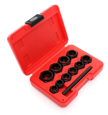 Set extractor 9-19mm suruburi piulite rotunjite deteriorate rupte 10 piese (KD10269) [1]
