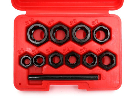 Set extractor 9-19mm suruburi piulite rotunjite deteriorate rupte 10 piese (KD10269) [5]