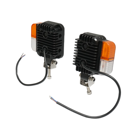 Set faruri universale tractor stanga si dreapta cu LED 10-80V, temperatura culoare 6000K, pozitii 3W LED si semnalizare 3W LED DISCS99 (BK69132) [2]