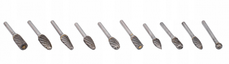 Set freze carbura de metal Tungsten Wolfram 10piese HSS (V05041) [2]