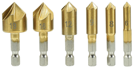 Set freze conice pentru lemn si placaj, 6 piese (V05045) [1]