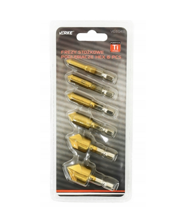 Set freze conice pentru lemn si placaj, 6 piese (V05045) [9]