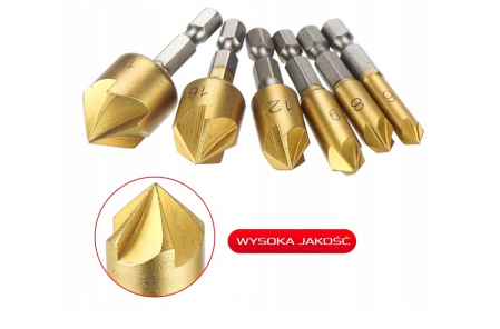 Set freze conice pentru lemn si placaj, 6 piese (V05045) [11]
