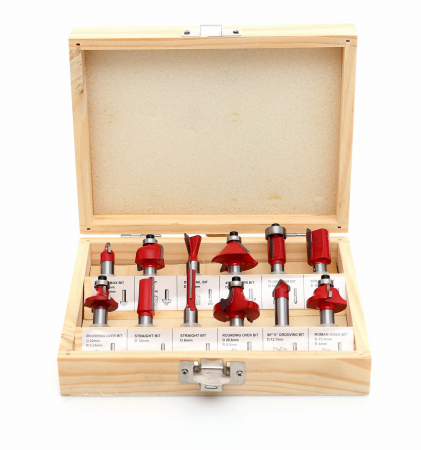 Altele - Set freze de lemn dur moale, PAL, placaj cu 12 de piese (KD10282)