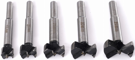 Set freze pentru lemn indepartare noduri si dopuri 10 piese 15-35 mm in cutie lemn (KD637) [10]