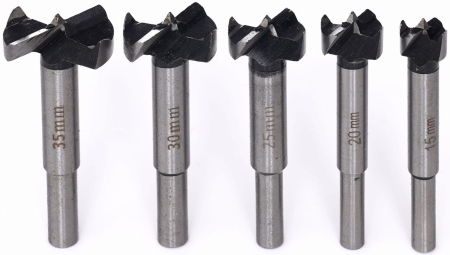 Set freze pentru lemn indepartare noduri si dopuri 10 piese 15-35 mm in cutie lemn (KD637) [12]