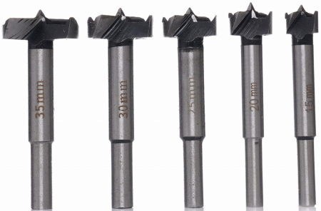 Set freze pentru lemn indepartare noduri si dopuri 10 piese 15-35 mm in cutie lemn (KD637) [11]