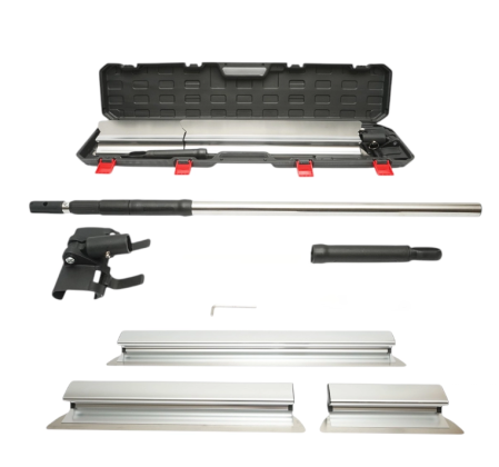 Altele - Set gletiere inox 30 55 100 cm cu maner telescopic 85-200 cm pentru finisaje (DISSY73)