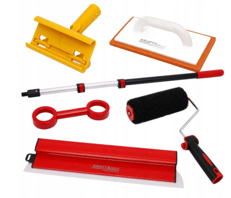 Altele - Set gletuit si finisat 8 piese, spatula 60 cm, rola 18 cm (KD5318)