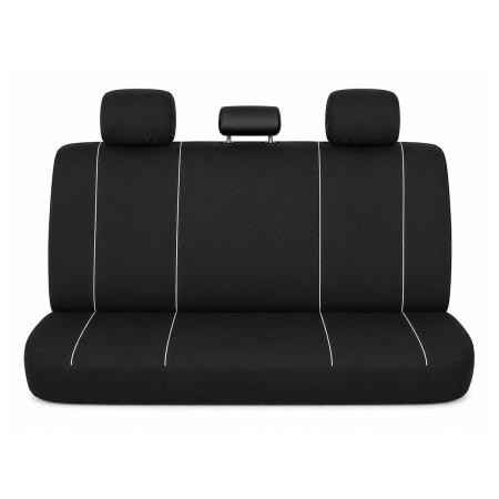 Set huse scaune auto universale negru-alb, material textil 8 piese (DISVF54) [2]