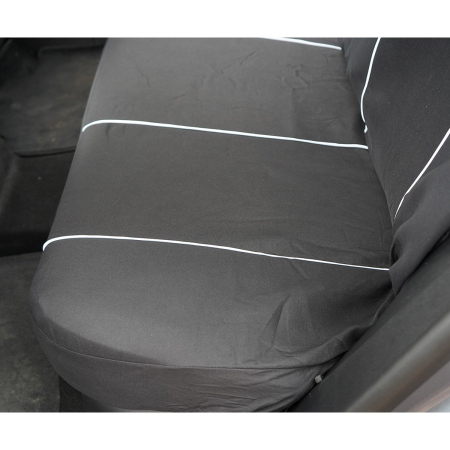 Set huse scaune auto universale negru-alb, material textil 8 piese (DISVF54) [7]