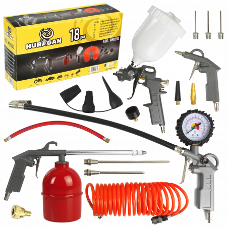 Set kit accesorii pneumatice 18 piese aer comprimat (M90350) [0]