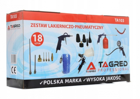 Set kit accesorii pneumatice 18 piese aer comprimat (TA103) [1]