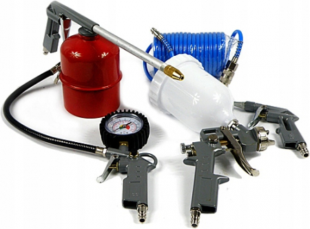 Accesorii pneumatice - Set kit accesorii pneumatice 5 piese aer comprimat pentru compresor vopsit antifonat suflat KD410 S10511  V81143 13000 KD413 (PNEUM5PCS)