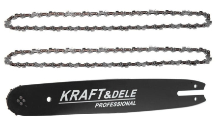 Scule pentru gradinarit - Set lama ghidaj drujba motofierastrau 35cm + 2 lanturi (KD10150)