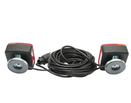Set lampi magnetice 12V pentru remorca, fisa 7 pini, cablu intre stopuri de 2.5m, cablu fisa 7.5m DISSA96 (BK69080) [1]