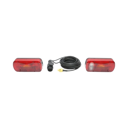 Auto / Moto - Set lampi remorca universale 12V cu 6 functii, cablaj 5.5m si fisa 13 pini DISHA17 (BK69430)