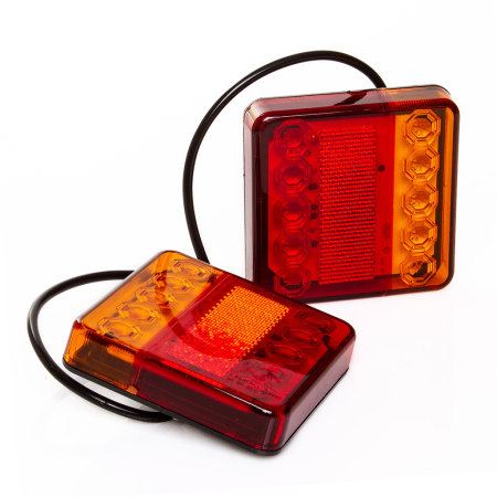 Lampa/stop auto - Set lampi spate LED remorca 12V-24V, stopuri multifunctionale (M02040)