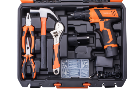 Set masina aparat de gaurit insurubat bormasina autofiletanta cu acumulator 18V 2 baterii 1.5Ah + accesorii (KD3357) [1]