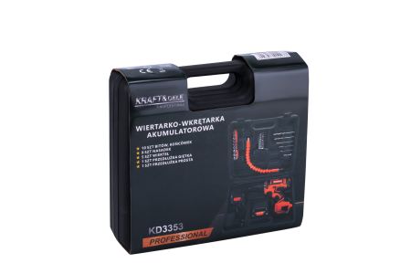 Set masina aparat de gaurit insurubat bormasina autofiletanta cu acumulator 21V 2 baterii 2Ah + accesorii (KD3353) [17]