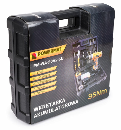 Set Masina Aparat gaurit Insurubat Bormasina Autofiletanta 20V 2 baterii + 100 accesorii PM0693  (PM-WA-20V2-SU) [6]