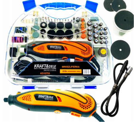 Polizor mini - Set mini polizor portabil 270 W 210 piese (KD10753)