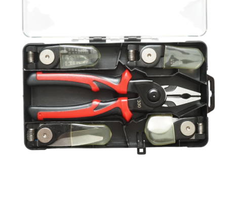 Set multifunctional 5 in 1 cu foarfeca, cleste patent, taiere, sertizare, dezizolare cabluri (DISTN64) [3]