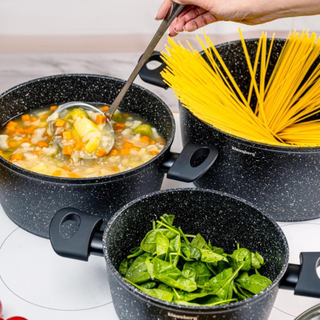 Set oale de gatit 6 piese cu invelis din marmura si capace (KB-7960) [4]