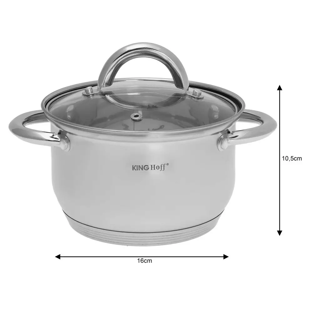 Set oale de gatit 8 piese din otel inoxidabil cu capace si invelis marmurat (KH-4448) [7]