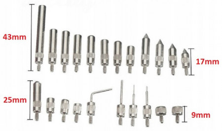 Set palpatoare adaptoare ceas comparator extensii 22 piese (S11600) [1]