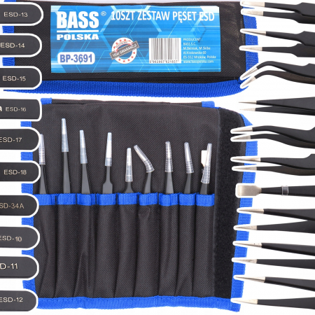 Extras demontat tapiterie pini conectori - Set pensete profesionale de precizie metalice 10piese (BP-3691)