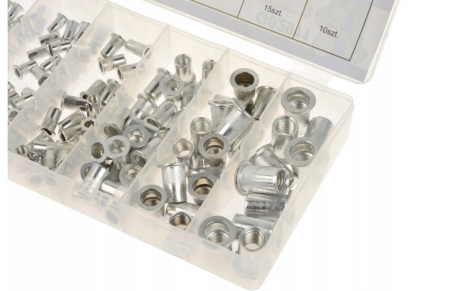 Set piulite cu filet nituibile nituit M3-M10 150 piese aluminiu (S11361) [2]