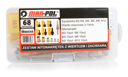 Set piulite nit cu scule nituire M3-M10 68 piese cu valiza (M66545) [1]