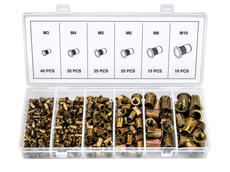 Altele - Set piulite nituibile din otel M3-M10, 150 bucati, cu organizator (KD12676)