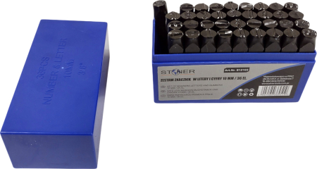 Set poansoane litere A-Z si cifere numere 0-9 10mm 36piese (S12103) [2]