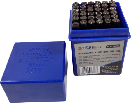Set poansoane litere A-Z si cifere numere 0-9 5mm 36piese (S12100) [1]